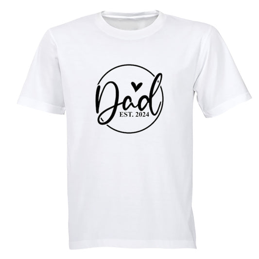Dad EST 2024 - Circular - Adults - T-Shirt - BuyAbility South Africa