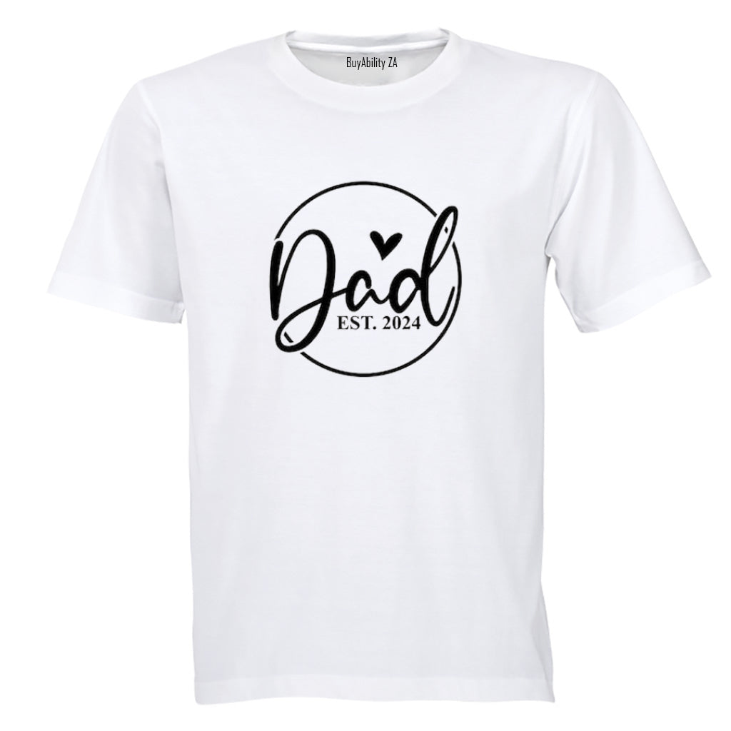 Dad EST 2024 - Circular - Adults - T-Shirt