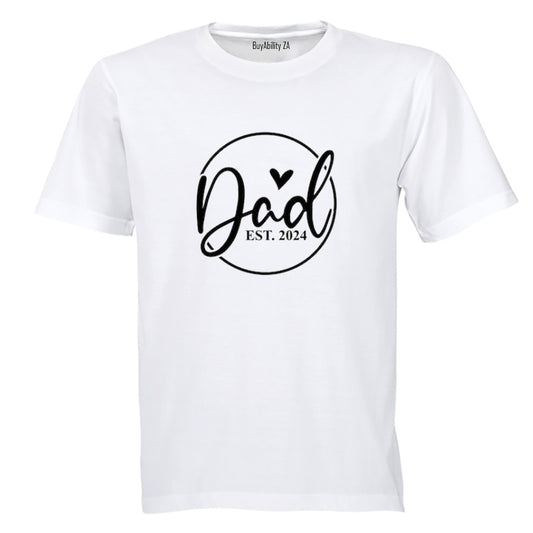 Dad EST 2024 - Circular - Adults - T-Shirt