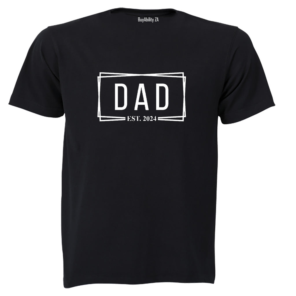 Dad Est. 2024 - Rectangular - Adults - T-Shirt