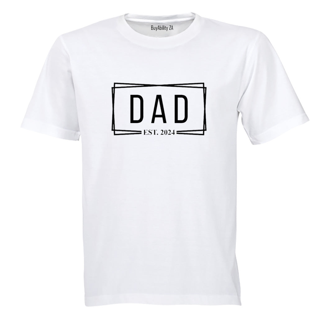Dad Est. 2024 - Rectangular - Adults - T-Shirt