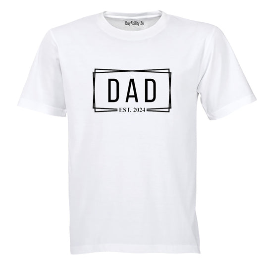 Dad Est. 2024 - Rectangular - Adults - T-Shirt