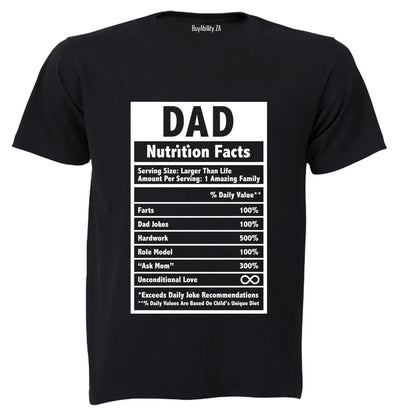 DAD - Nutrition Facts - Adults - T-Shirt