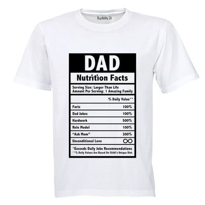 DAD - Nutrition Facts - Adults - T-Shirt