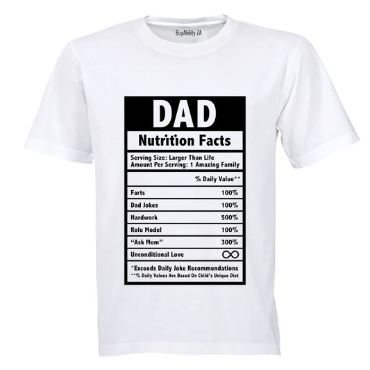 DAD - Nutrition Facts - Adults - T-Shirt