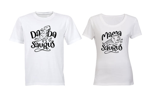 Dada & Mama Saurus - Dino - Couples Tees