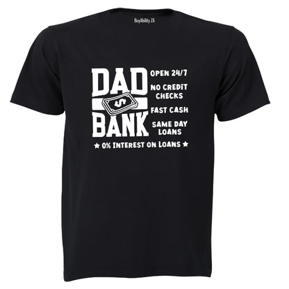 Dad Bank - Adults - T-Shirt - BuyAbility South Africa