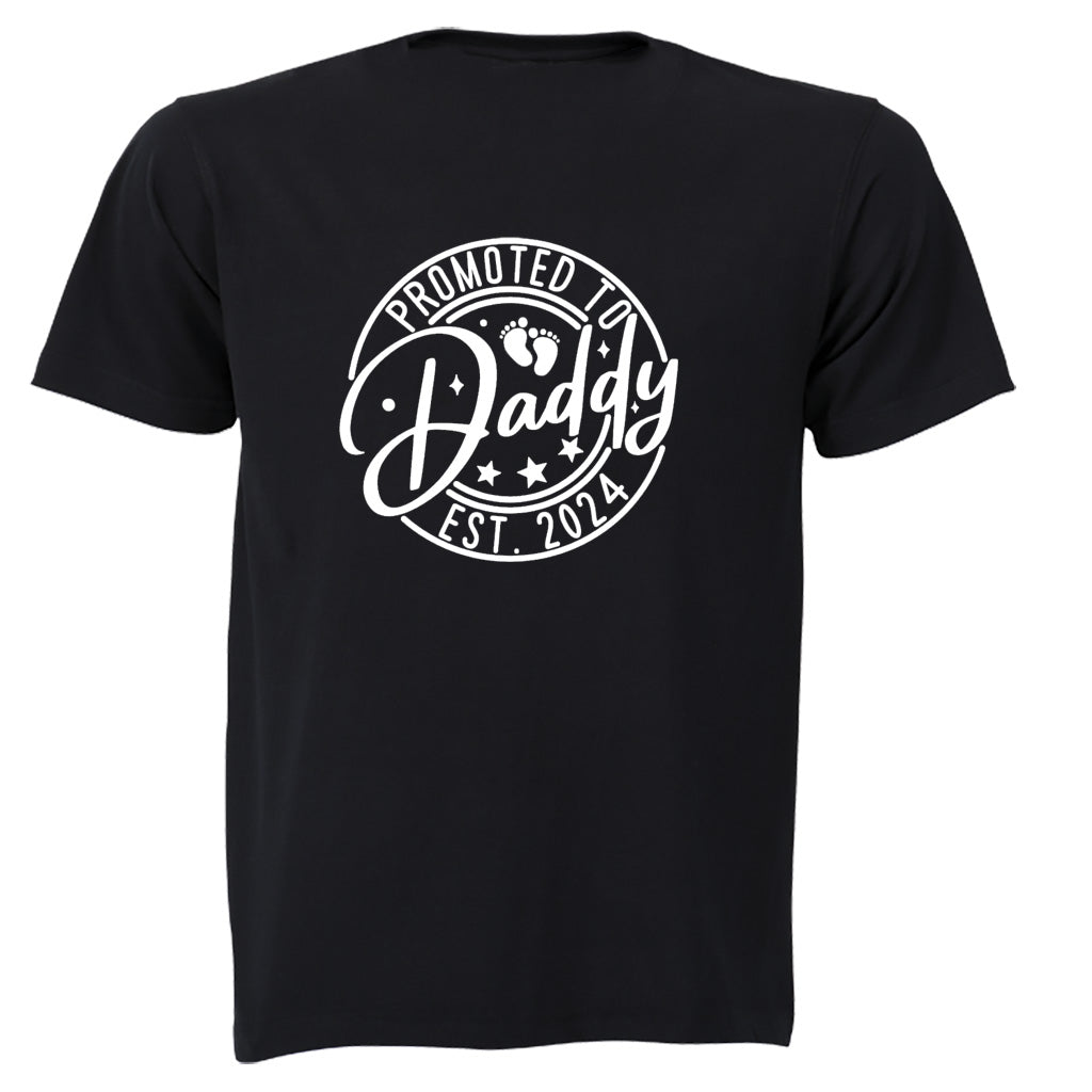Promoted to Daddy 2024 - Circular - Adults - T-Shirt - BuyAbility South Africa