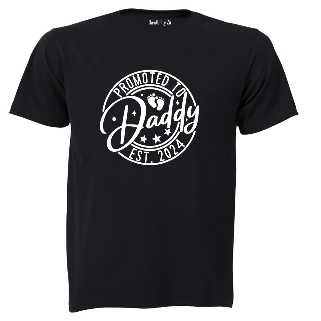 Promoted to Daddy 2024 - Circular - Adults - T-Shirt