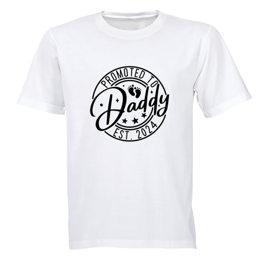 Promoted to Daddy 2024 - Circular - Adults - T-Shirt - BuyAbility South Africa