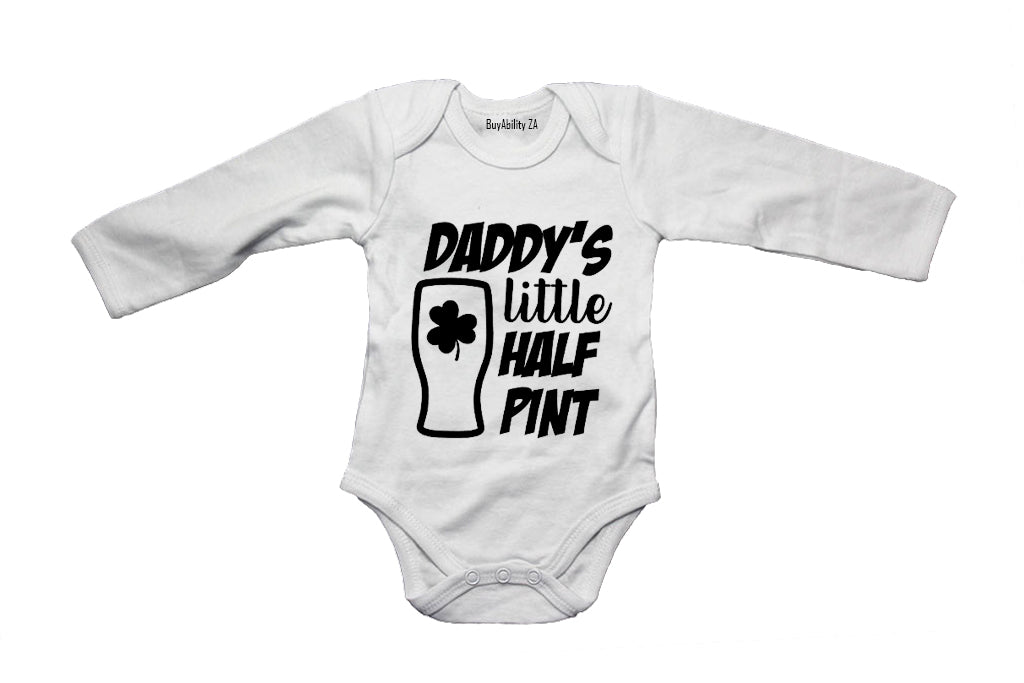 Daddy's Little Half Pint - St. Patricks Day - Baby Grow