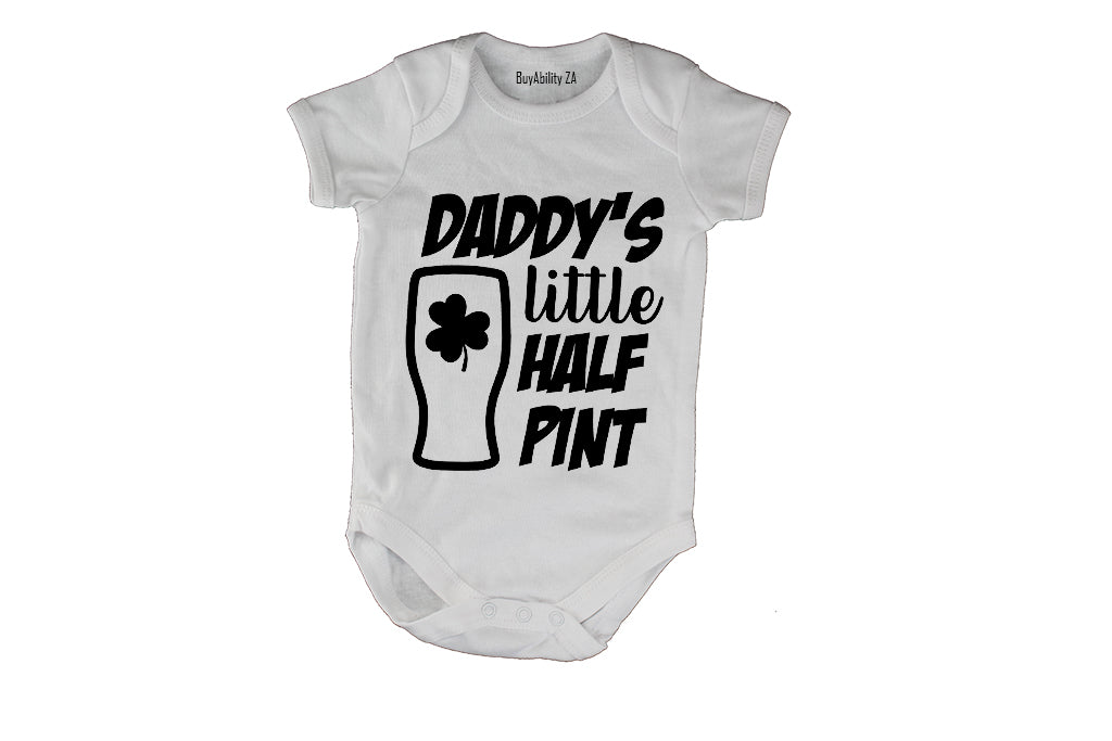 Daddy's Little Half Pint - St. Patricks Day - Baby Grow