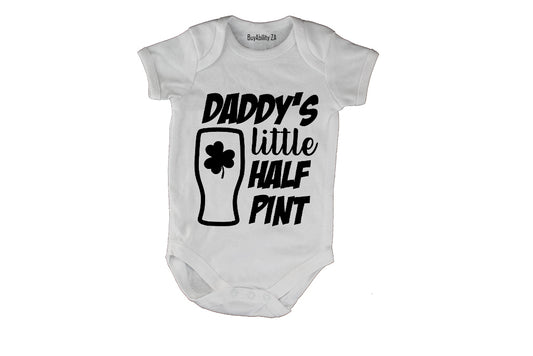 Daddy's Little Half Pint - St. Patricks Day - Baby Grow