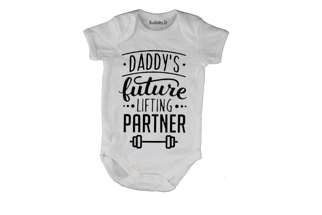Daddy's Future Lifting Partner - Baby Grow