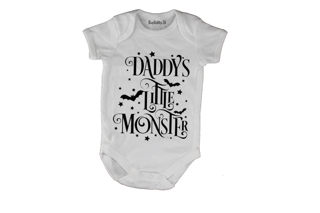 Daddy's Little Monster - Halloween - Baby Grow