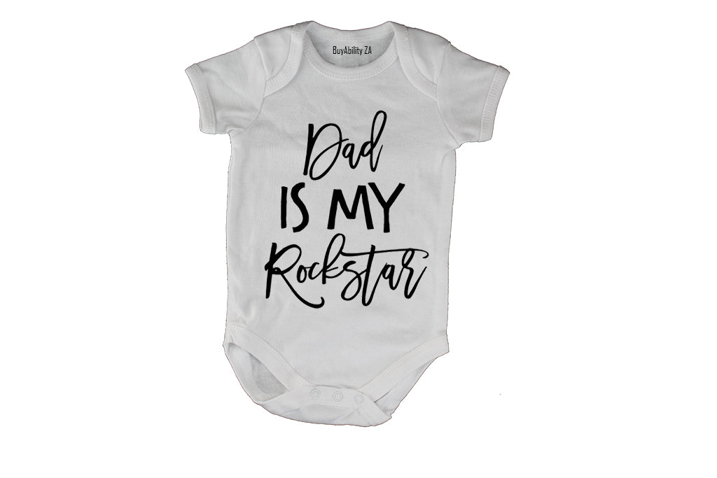 Dad is my Rockstar - Baby Grow