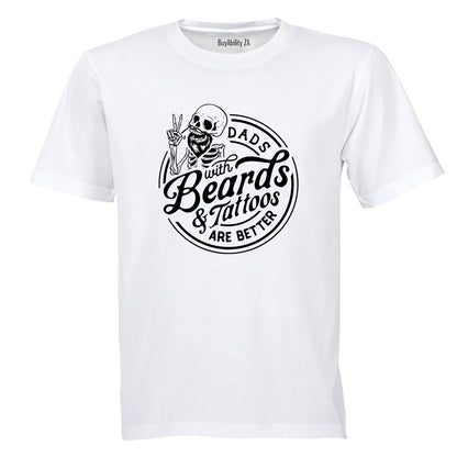 Dads - Beards and Tattoos - Adults - T-Shirt