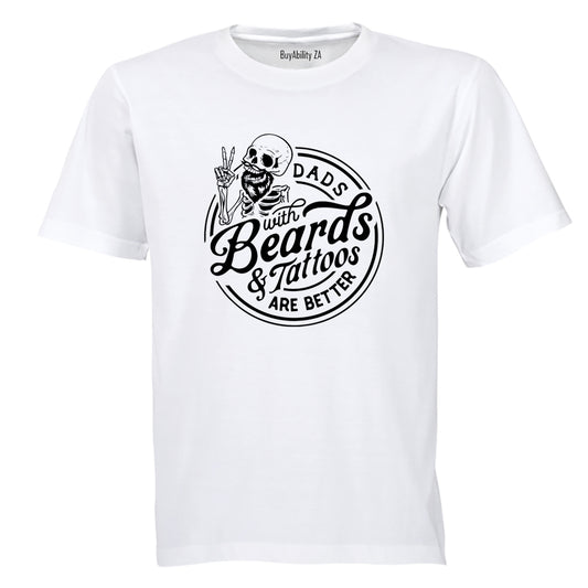 Dads - Beards and Tattoos - Adults - T-Shirt