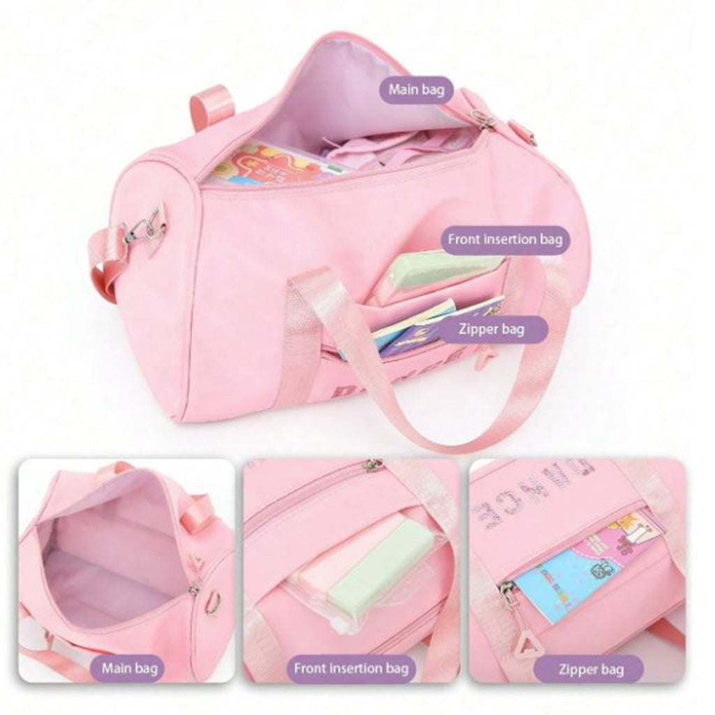 Kids Pink Barrel Dance Bag
