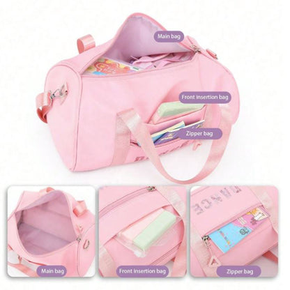 Kids Pink Barrel Dance Bag