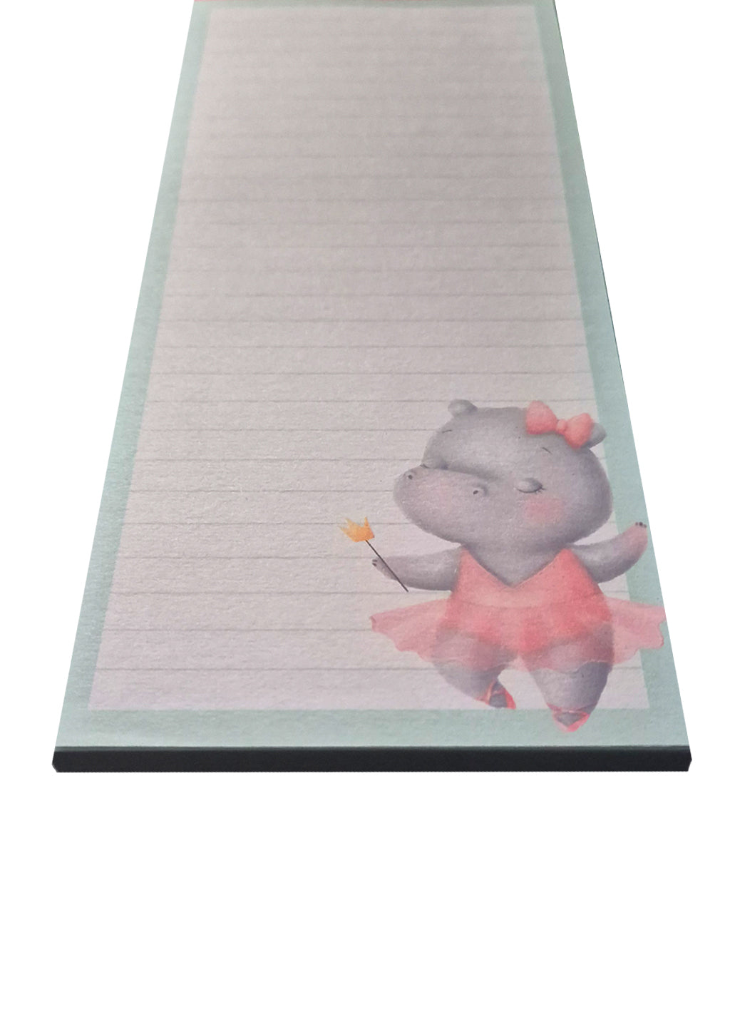Dancing Ballerina Hippo - Magnetic Novelty Shopping List Pad
