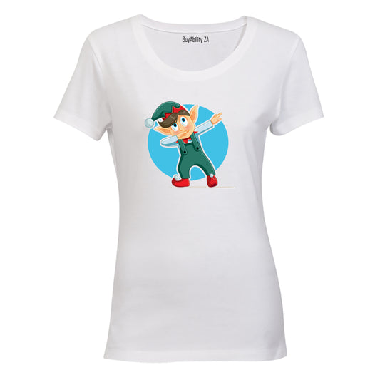 Dancing Christmas Elf - Ladies - T-Shirt