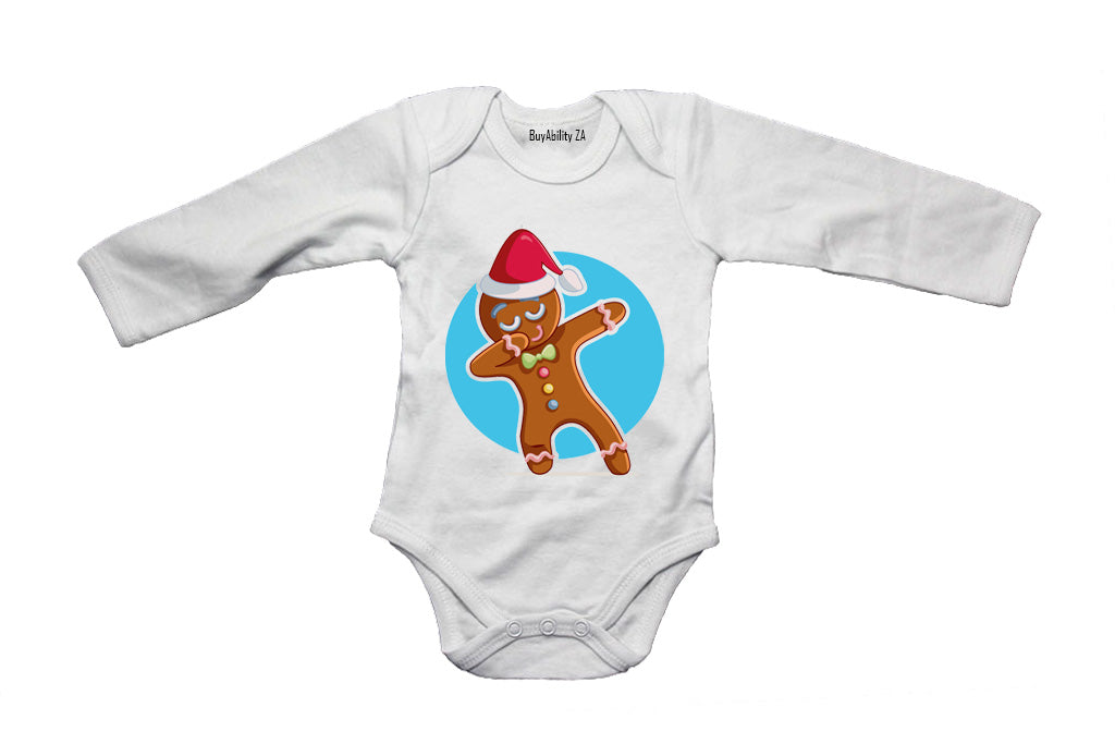 Dancing Christmas Gingerbread Man - Baby Grow