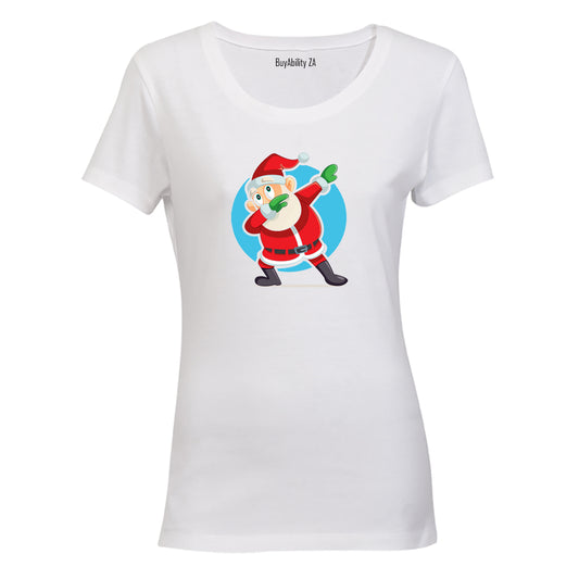 Dancing Christmas Santa - Ladies - T-Shirt