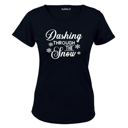 Dashing Through The Snow - Christmas - Ladies - T-Shirt