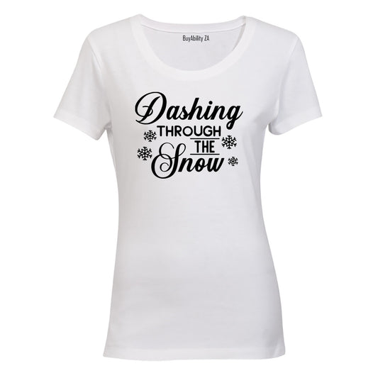 Dashing Through The Snow - Christmas - Ladies - T-Shirt