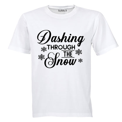 Dashing Through The Snow - Christmas - Adults - T-Shirt