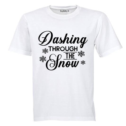 Dashing Through The Snow - Christmas - Adults - T-Shirt