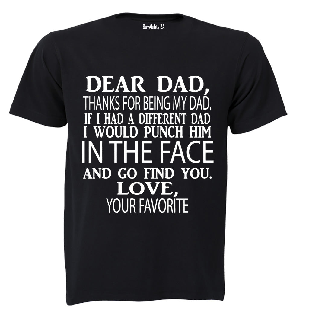 Dear Dad - Adults - T-Shirt - BuyAbility