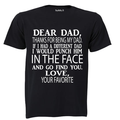 Dear Dad - Adults - T-Shirt - BuyAbility