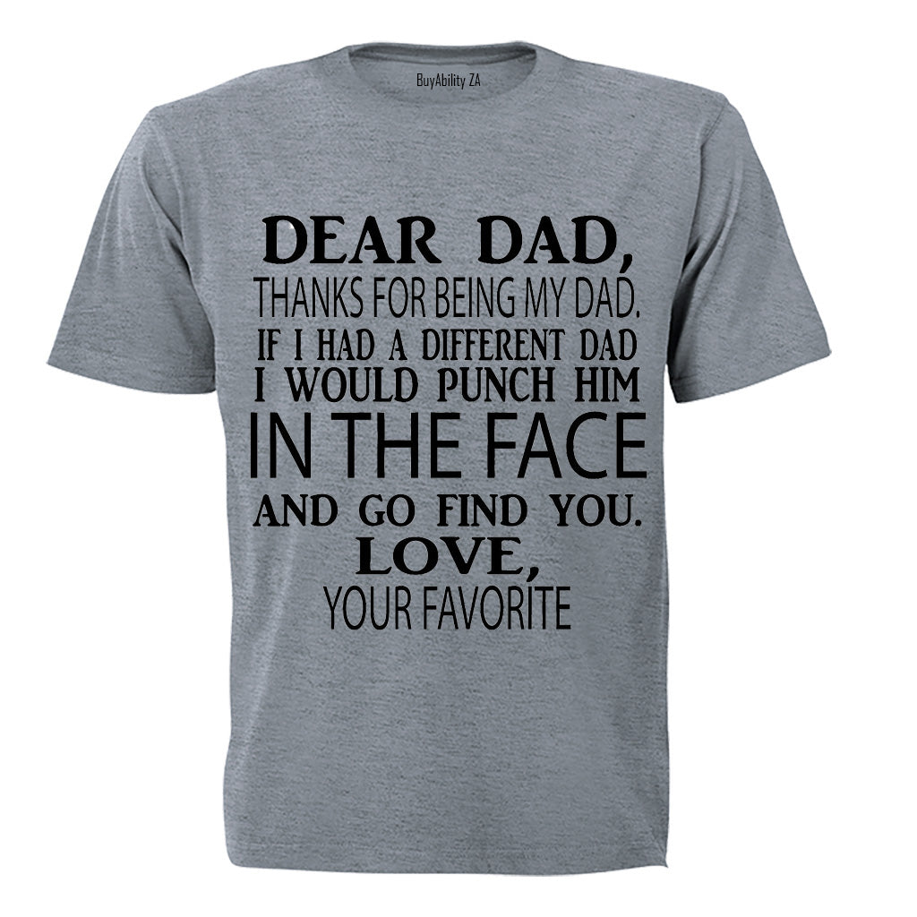 Dear Dad - Adults - T-Shirt - BuyAbility