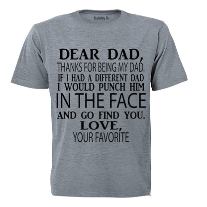 Dear Dad - Adults - T-Shirt - BuyAbility