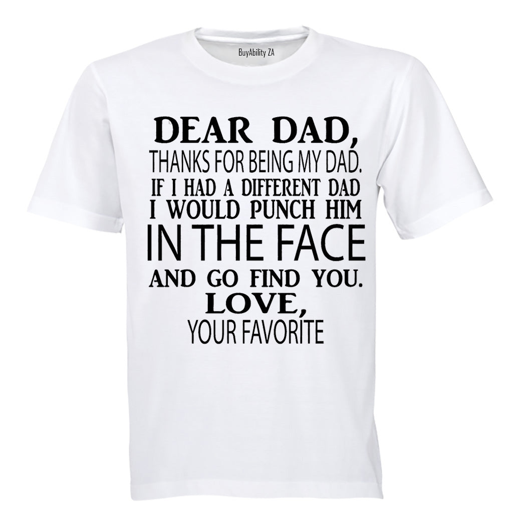 Dear Dad - Adults - T-Shirt - BuyAbility