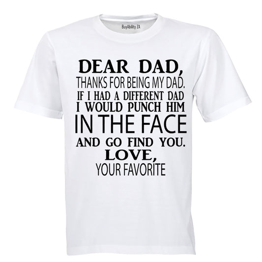 Dear Dad - Adults - T-Shirt - BuyAbility