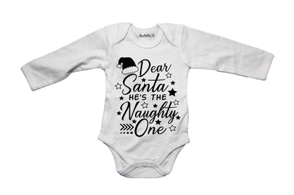 Dear Santa, He's the Naughty One - Christmas - Baby Grow
