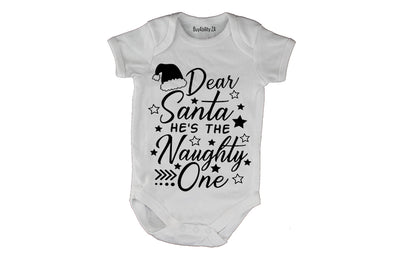 Dear Santa, He's the Naughty One - Christmas - Baby Grow