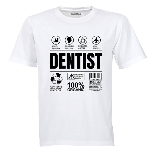Dentist Label - Adults - T-Shirt - BuyAbility South Africa