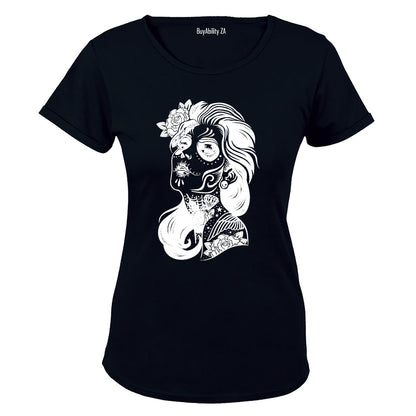 Diamond Sugar Skull - Halloween - Ladies - T-Shirt