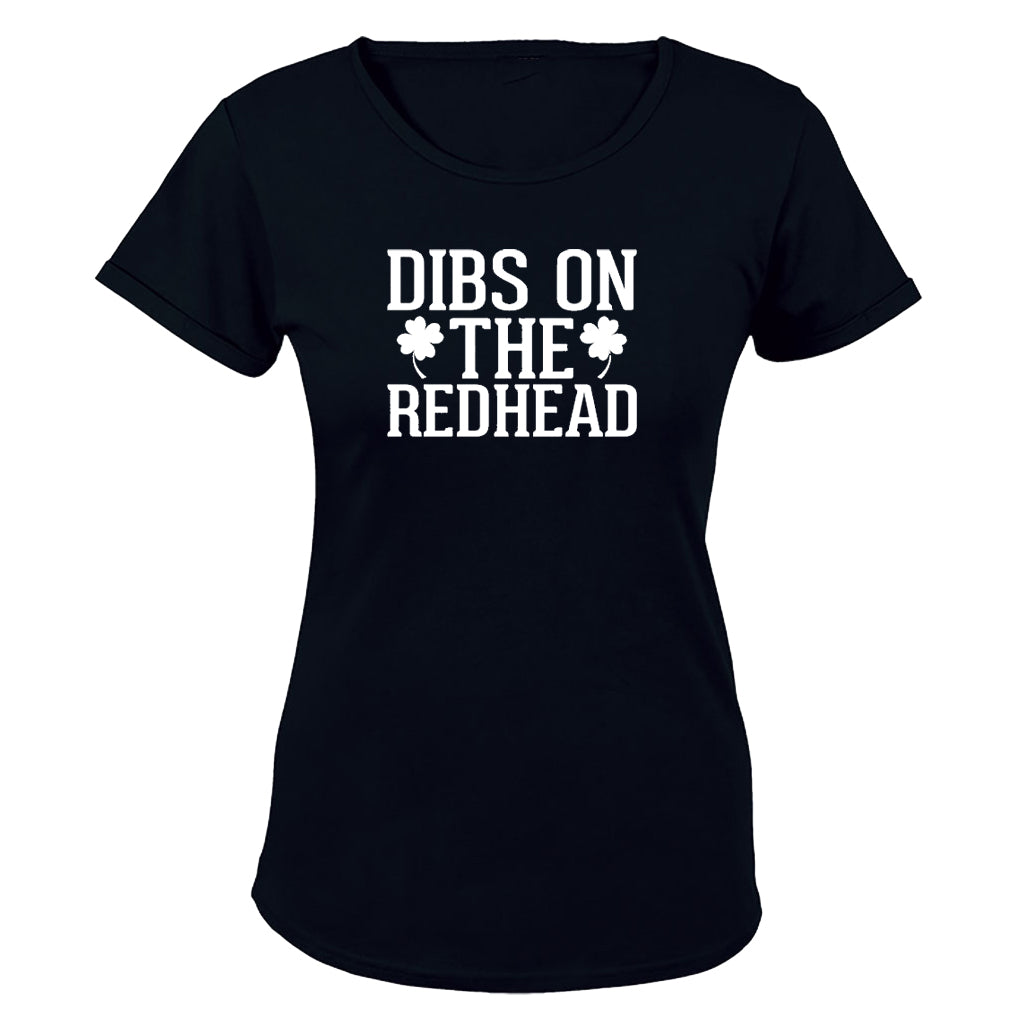 Dibs On The Redhead - St. Patricks Day - Ladies - T-Shirt - BuyAbility South Africa