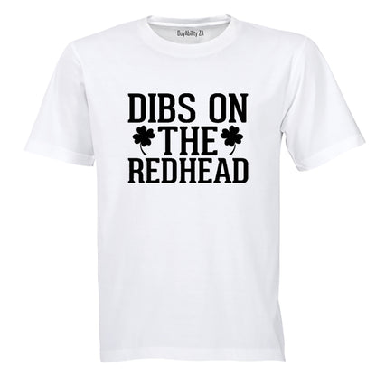 Dibs On The Redhead - St. Patricks Day - Adults - T-Shirt