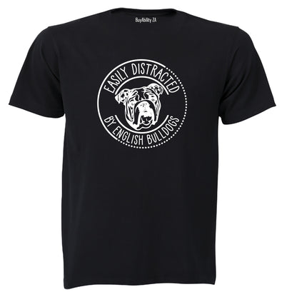 Distracted by English Bulldogs - Adults - T-Shirt - BuyAbility South Africa