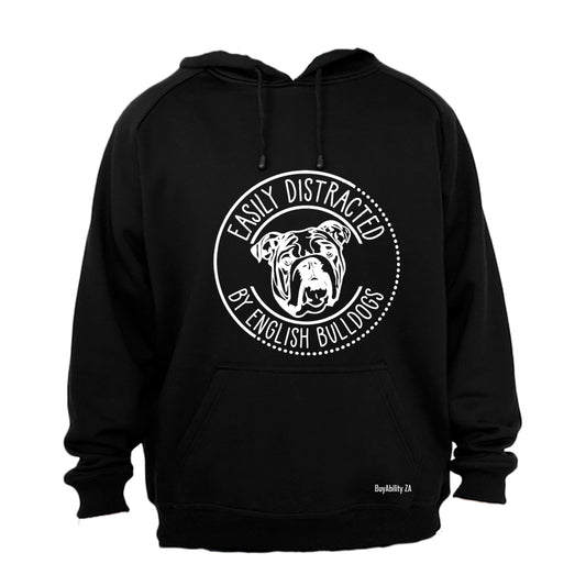 Distracted by English Bulldogs - Hoodie - BuyAbility South Africa