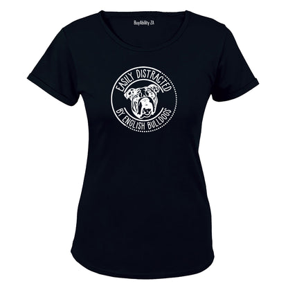 Distracted by English Bulldogs - Ladies - T-Shirt - BuyAbility South Africa