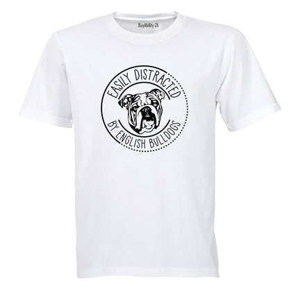 Distracted by English Bulldogs - Adults - T-Shirt - BuyAbility South Africa