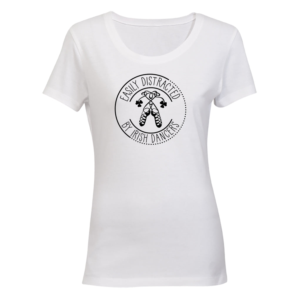 Distracted by IRISH DANCERS - St. Patricks Day - Ladies - T-Shirt - BuyAbility South Africa
