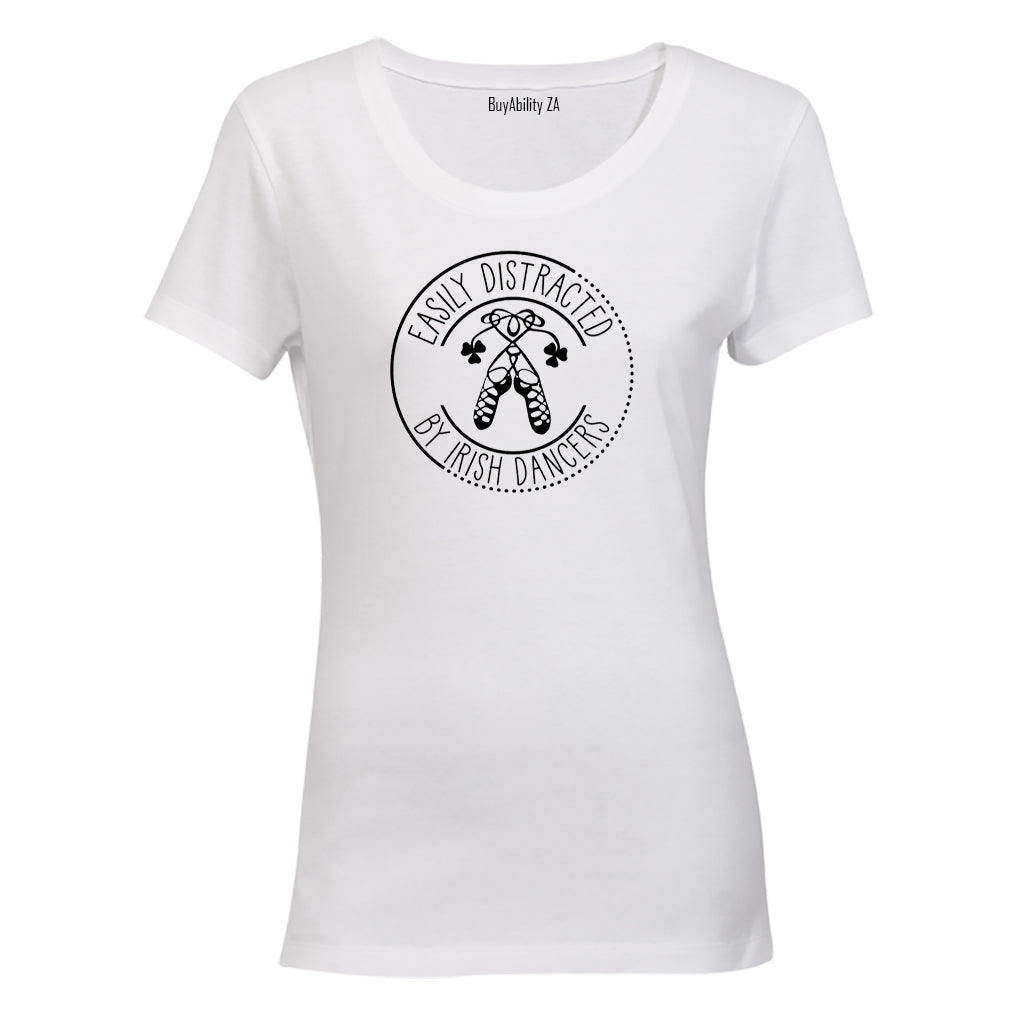 Distracted by IRISH DANCERS - St. Patricks Day - Ladies - T-Shirt